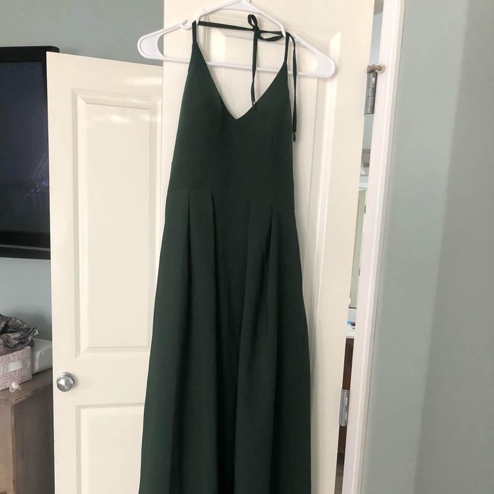 Hunter green bridesmaid dress
